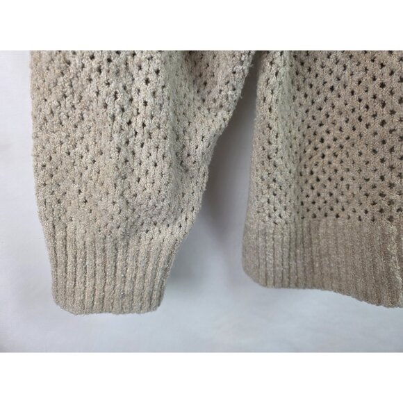 Aerie Women's Sweater Plus Size XXL Beige Oversize Long Sleeve Open Knit Top - Picture 7 of 12